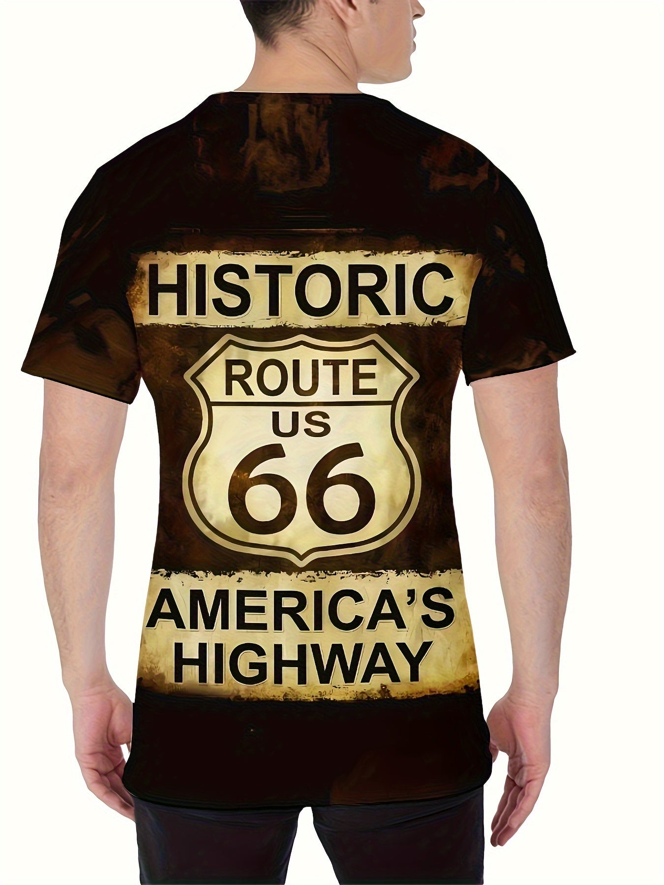 3D Print T shirt Men's Casual Street Style Stretch Tee Shirt