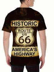 3D Print T shirt Men's Casual Street Style Stretch Tee Shirt