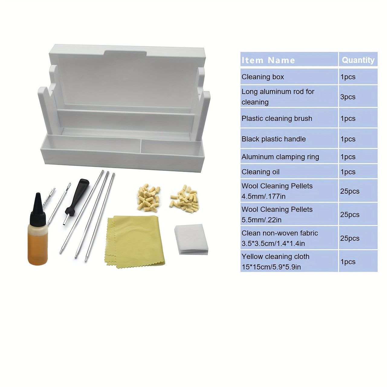 10pcs Cleaning Kit Heavy Duty Tools Rust-proof With Foldable Box