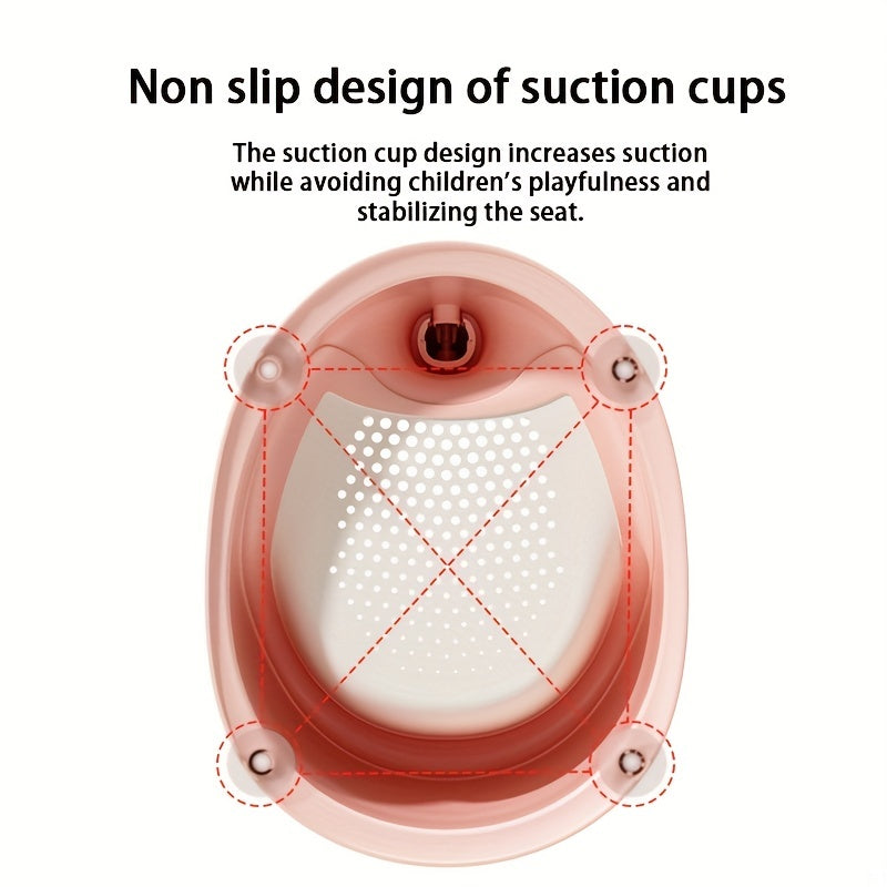 Portable Anti Slip Baby Bath Seat with Backrest & Suction Cups