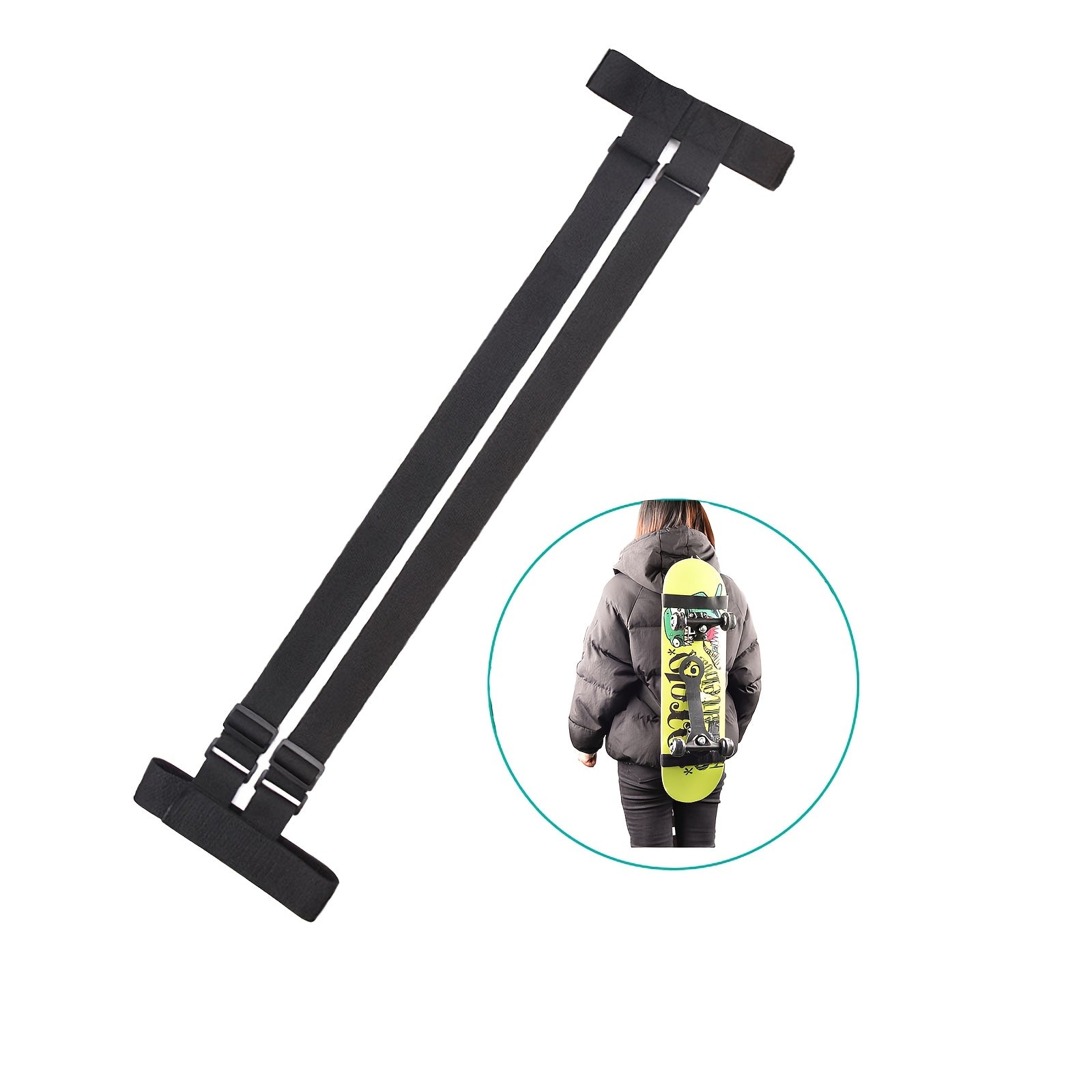 Adjustable Ski Carrier Straps and Backpack Belts with Kids Ski Pole Accessories