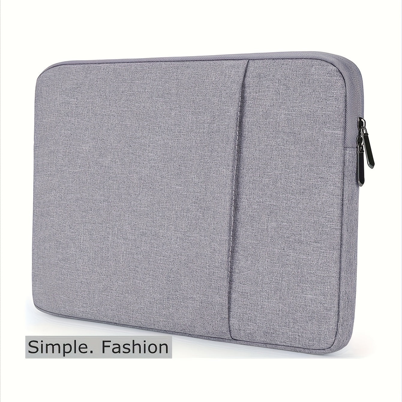 Protective Laptop Sleeve 13 Inch Gray Zipper Organizer Bag