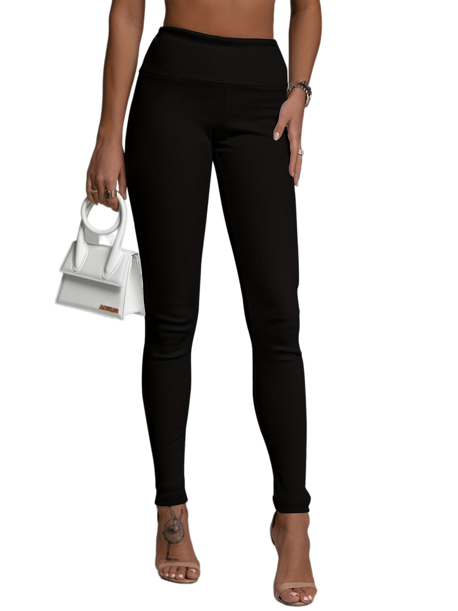 High Waist Slim Solid Pants Casual Every Pants Women's Clothing