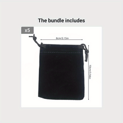 10pcs Velvet Drawstring Bags Jewelry Gift Packaging