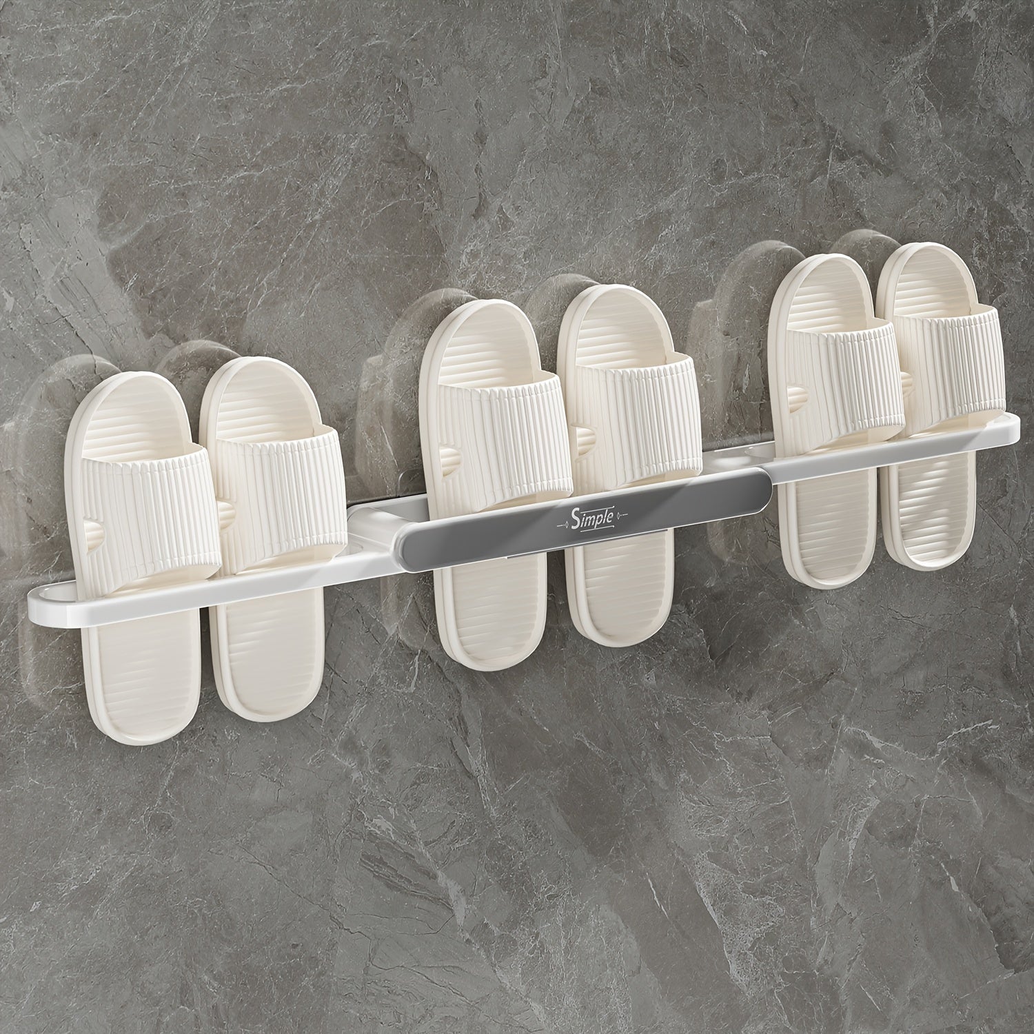 Corner Hanging Slippers Hook Rack Punch Folding Plastic Storage Organizer