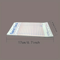 Restaurant Guest Check Book Server Note Pads 50 Total