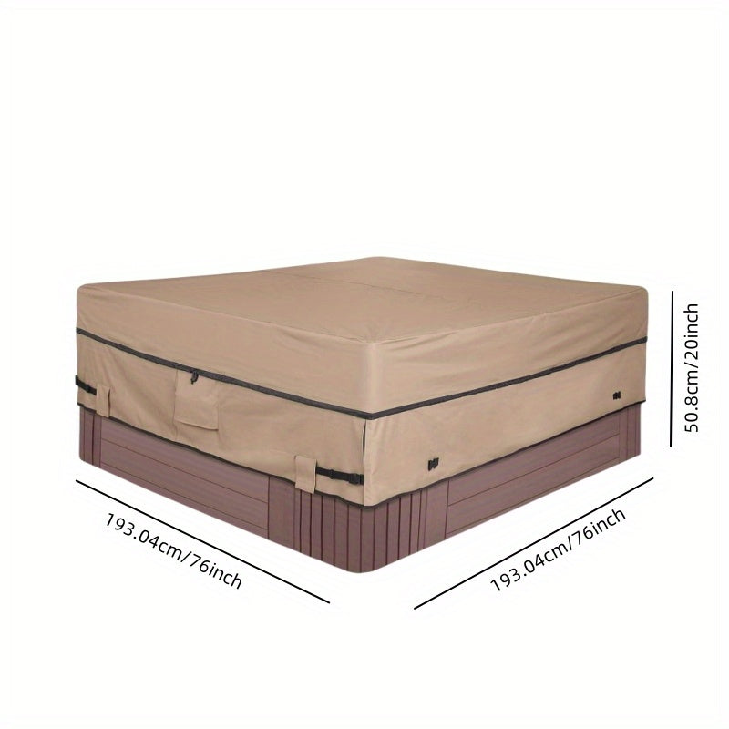 Waterproof 600D Polyester Hot Tub Cover Outdoor Spa Cover