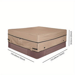 Waterproof 600D Polyester Hot Tub Cover Outdoor Spa Cover