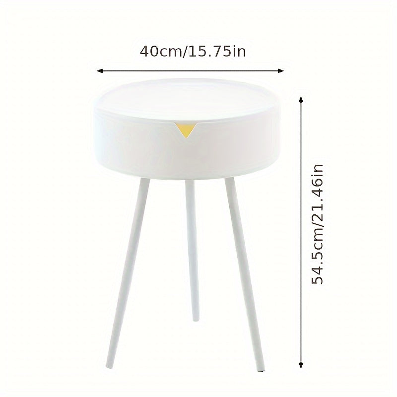 Creamy Wind Bedside Cabinet Modern Household Bedroom Small Bedside Storage Cabin