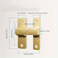 Anti-Theft Sliding Door Latch No Punch Bathroom Bedroom Office Accessory