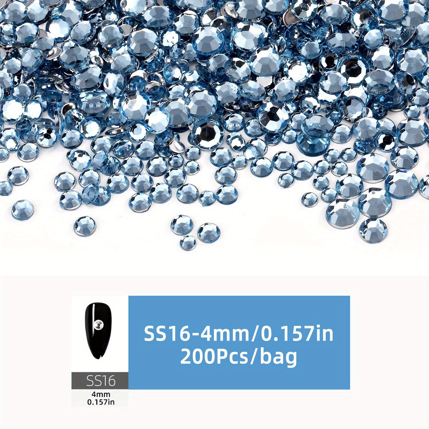 200-3500pcs SS16 Crystal Rhinestones for DIY Crafts Nails Clothes Shoes