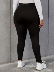 Casual Plus Graphic Print Skinny Leggings