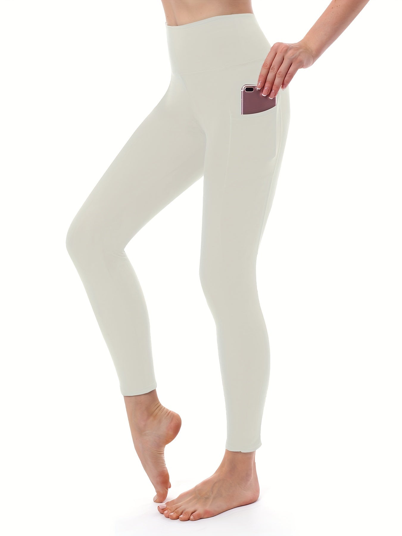 High Waist Yoga Pants With Pockets Tummy Control Leggings