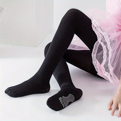 Girls Kids Casual Plain Pantyhose Breathable Dancing Socks Leggings Tights