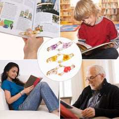 Dried Flower Resin Thumb Book Holder Transparent Flower Resin Book Opener