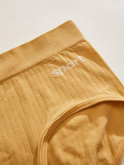 3 Sets Bra & Panties Sports Ribbed Intimates Set