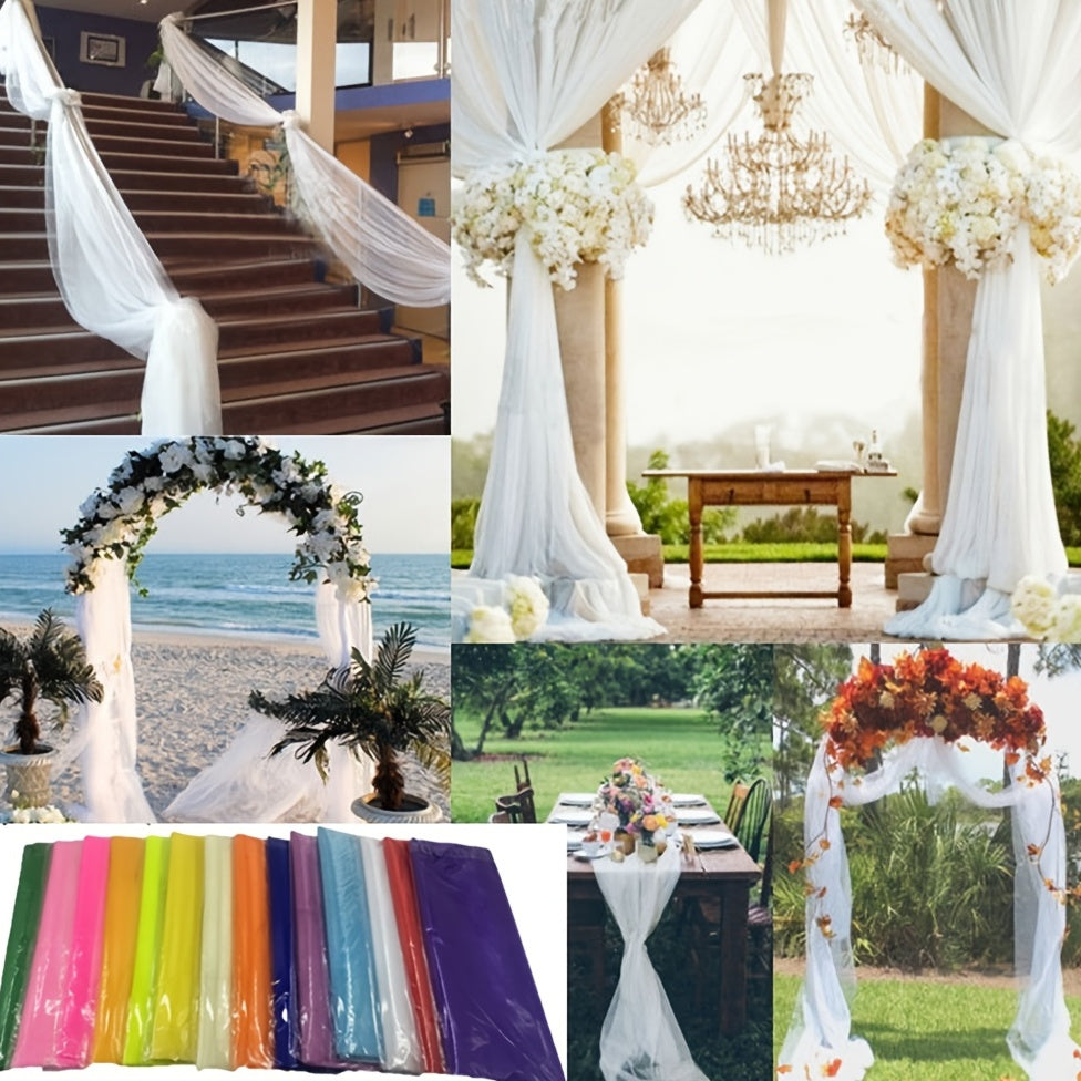 Transparent Tulle Wedding Dress Element Flower Party Decoration Roll
