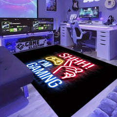 3D Gaming Area Rug Machine Washable Living Room Gamepad Carpet