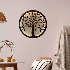 LED Timing Tree of Life Wood Board Hanging Night Light
