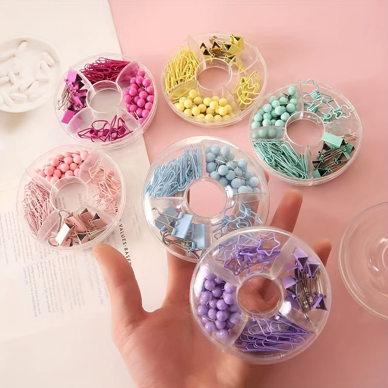 Colorful Long Tail Clip Set Office Stationery Push Pin Grid Clip