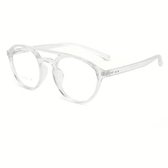 Unisex Round Anti Blue Light Computer Glasses + Case