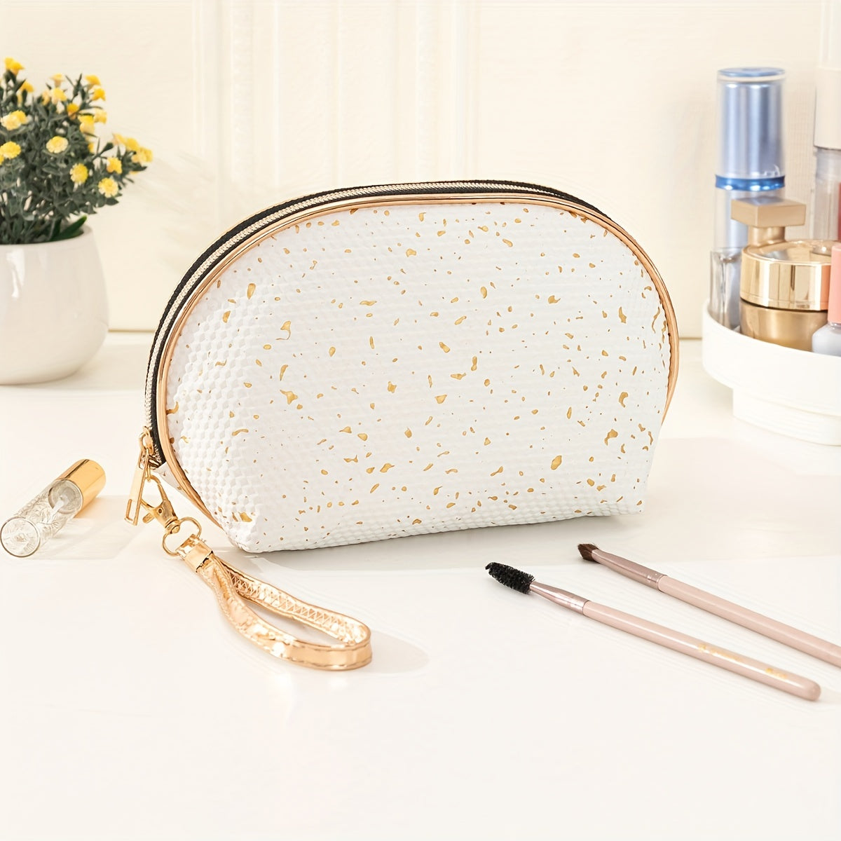 Glitter Makeup Bag For Women Waterproof Travel Toiletry Bag