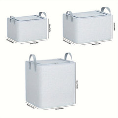 Zippered Felt Clothes Storage Box Large Capacity Basket