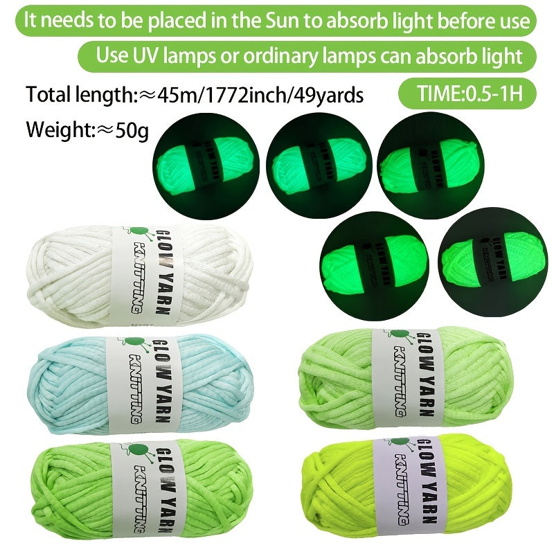 Coarse Luminous Yarn Face Mask for DIY Christmas & Halloween Gifts