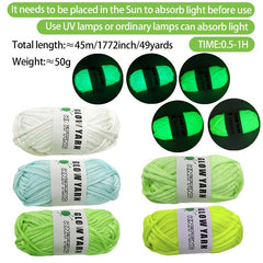 Coarse Luminous Yarn Face Mask for DIY Christmas & Halloween Gifts