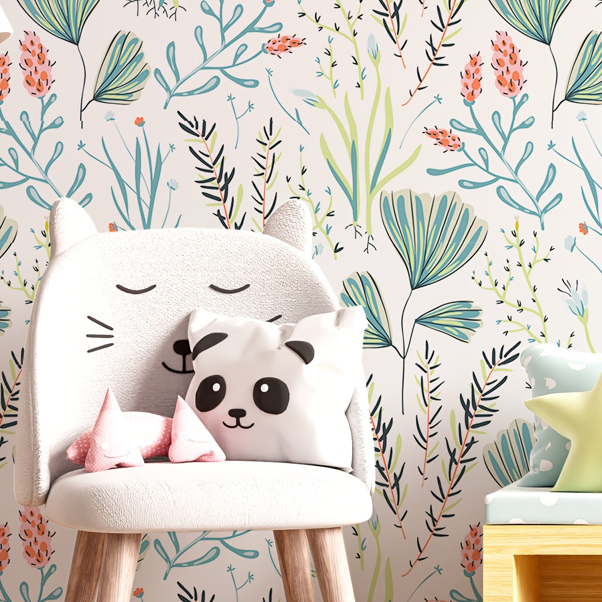 7pcs Cartoon Plant Staircase Sticker Waterproof Self-adhesive Home Decoration