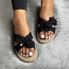 Women's Bowknot Sandals Comfy Beach Shoes