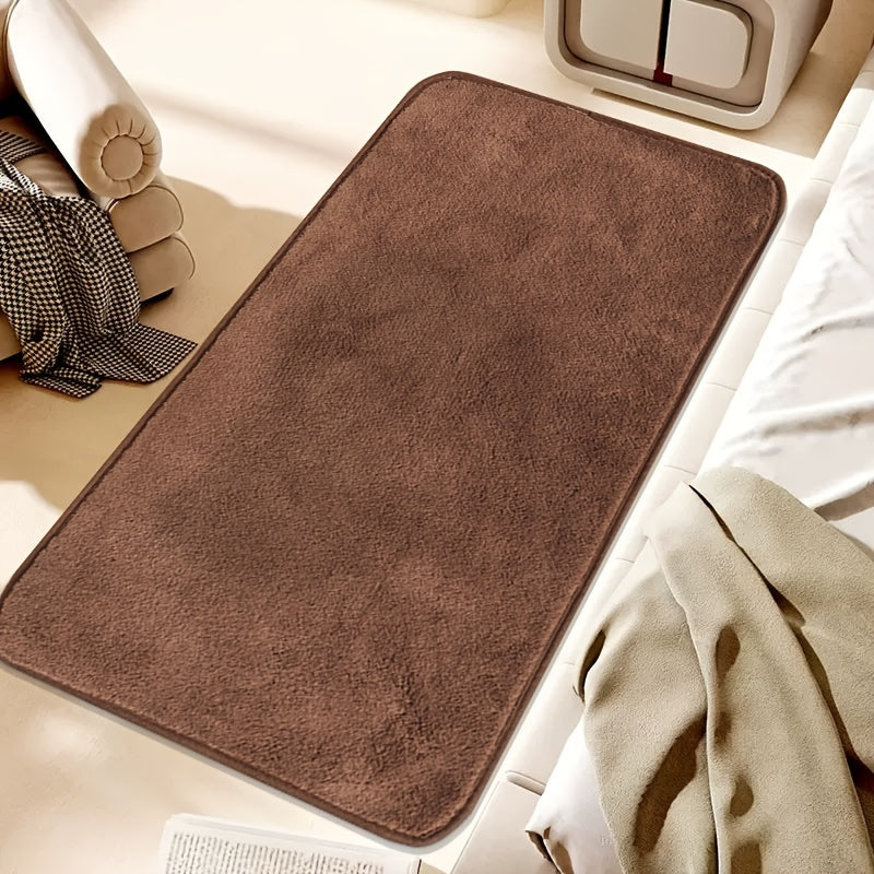 Brown Thickened Carpet for Living Room Coffee Table