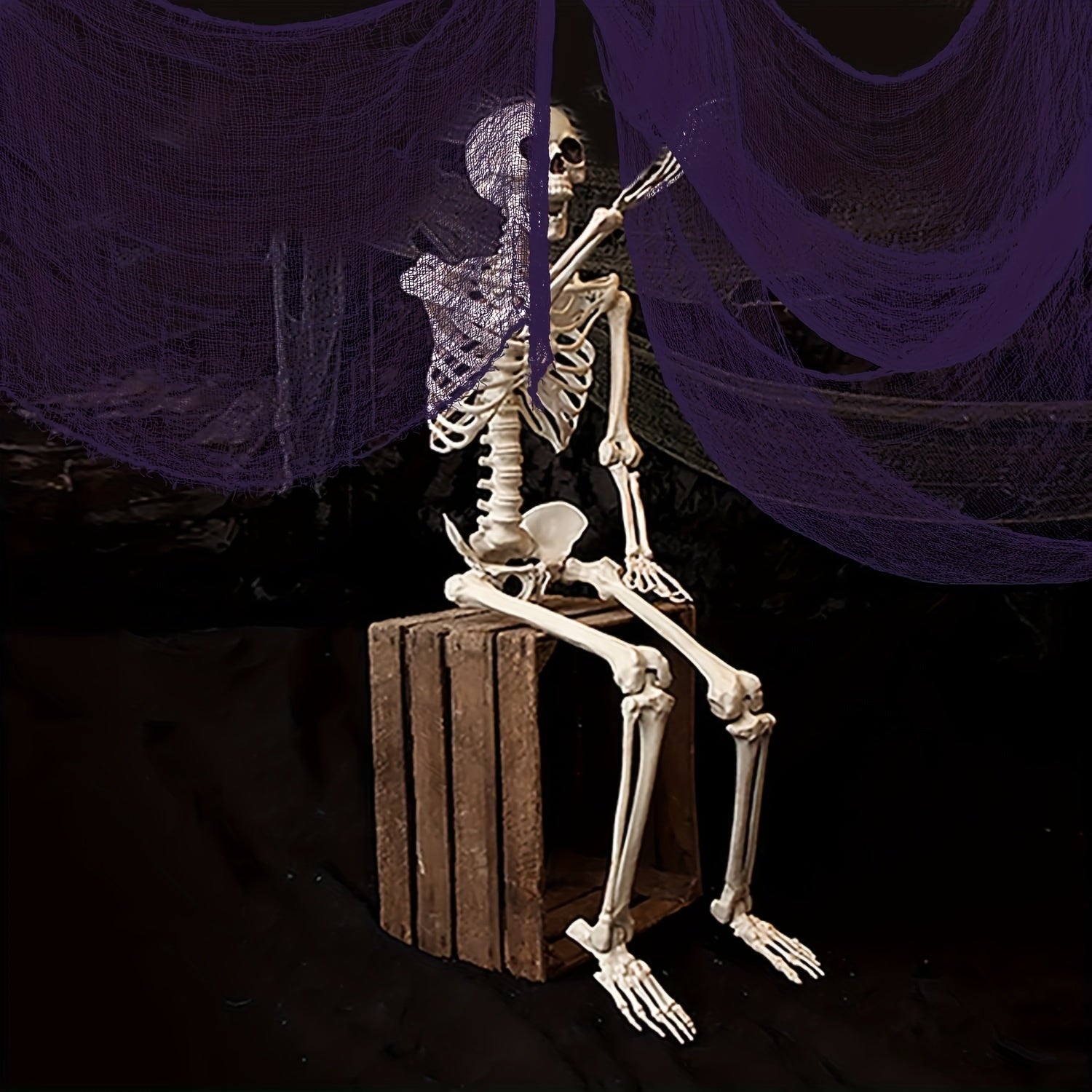 5pcs Purple Halloween Scary Cloth Decor 190 X 76