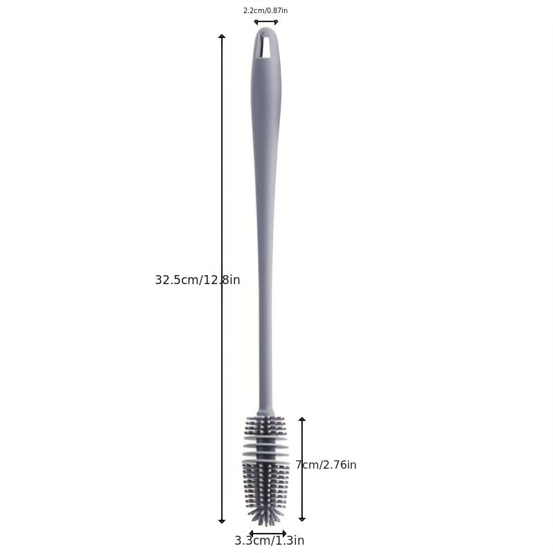 Long Handle Silicone Milk Bottle & Glass Cup Cleaner Brush