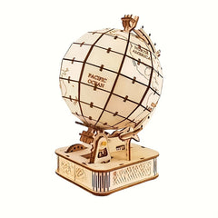 DIY 3D Wooden Globe Puzzle Kit Apricot - Great Gift for Friends