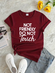 Letter Graphic Sports Round Neck T-shirt Women's Activewear
