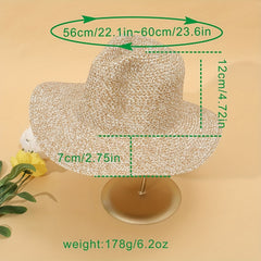 Straw Paper Sun Visor Hat Breathable Sunscreen Casual