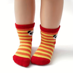 6pairs Baby Boys Cartoon Anti slip Socks For Toddlers Children