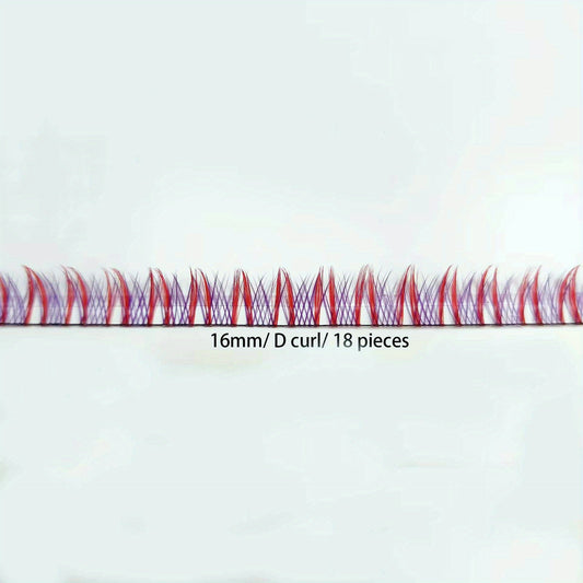 Pink DIY Cluster Lashes Eyelashes Band Extension 14 Pcs