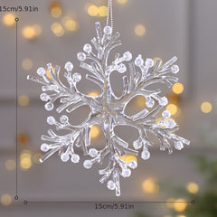 Acrylic Snowflake Christmas Tree Decorations Crystal Pendant