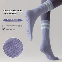 Non-slip Yoga Socks Mid-calf Cotton Fitness Dance Sports Socks