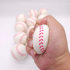 12pcs PU Foaming Sponge Ball Baseball Stretch Squeeze Toy Decompression