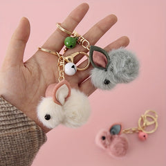 Cute Cartoon Rabbit Keychain Bunny Car Pendant Key Ring