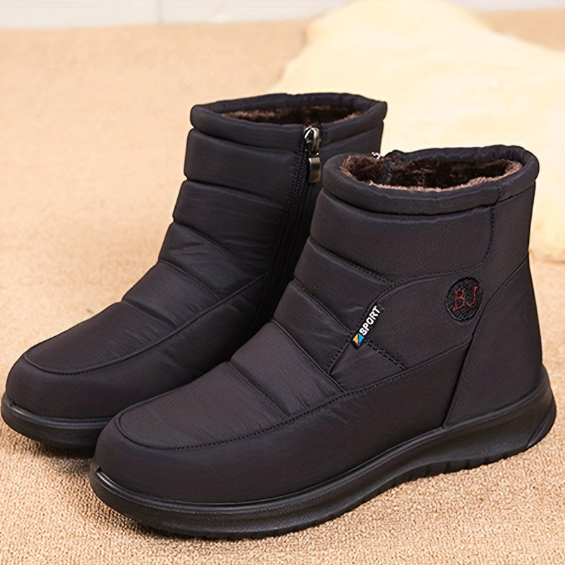 Women's Non slip Medium Tube Snow Shoes Warm Thick Bottom Shoes
