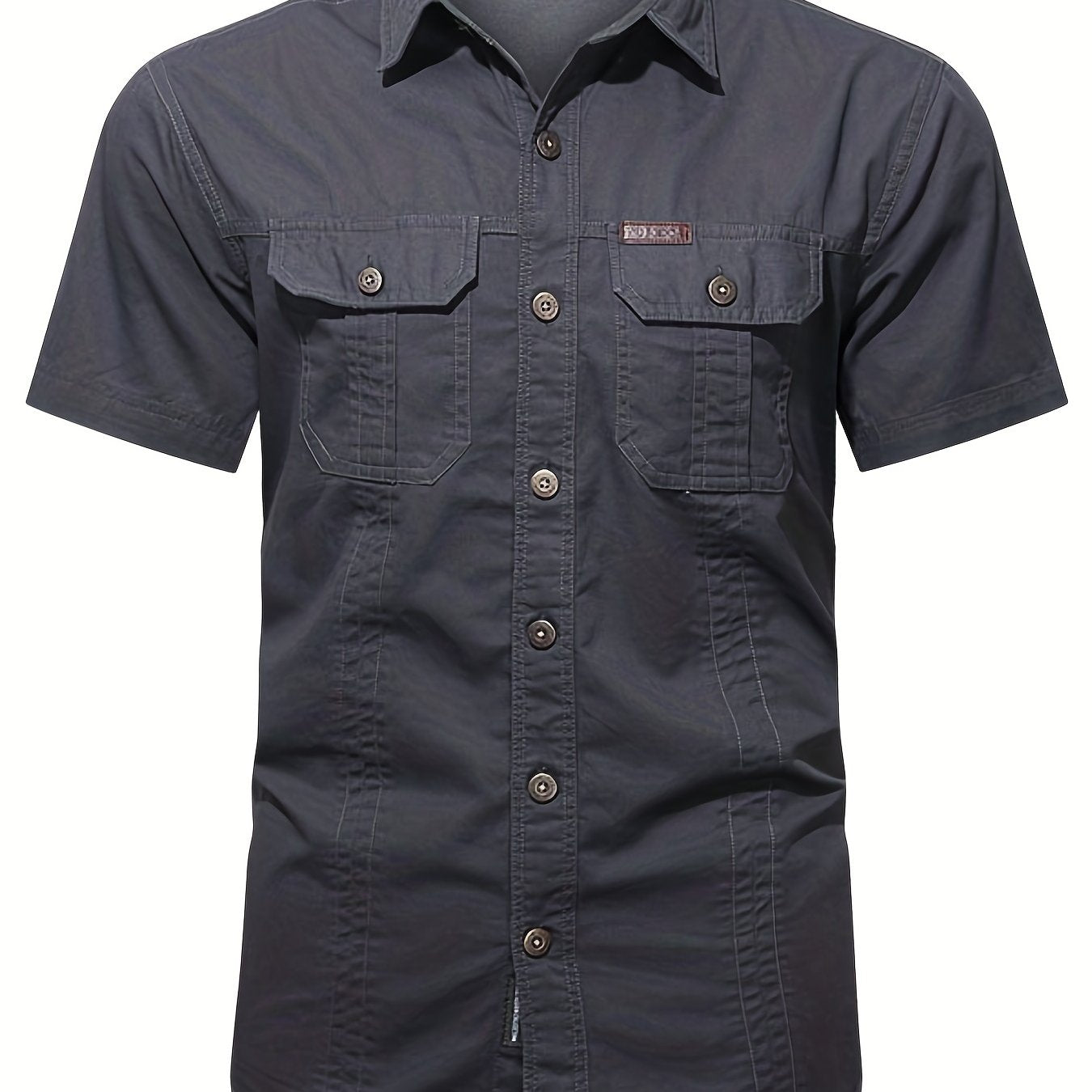 Men s Casual Short Sleeve Cotton Shirt