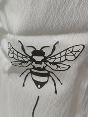 Bee Print Elastic Waist Pants Spring & Summer Women's Clothing