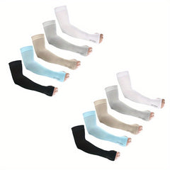 5 Pairs Cooling Sleeves Sun Protection UV Protection