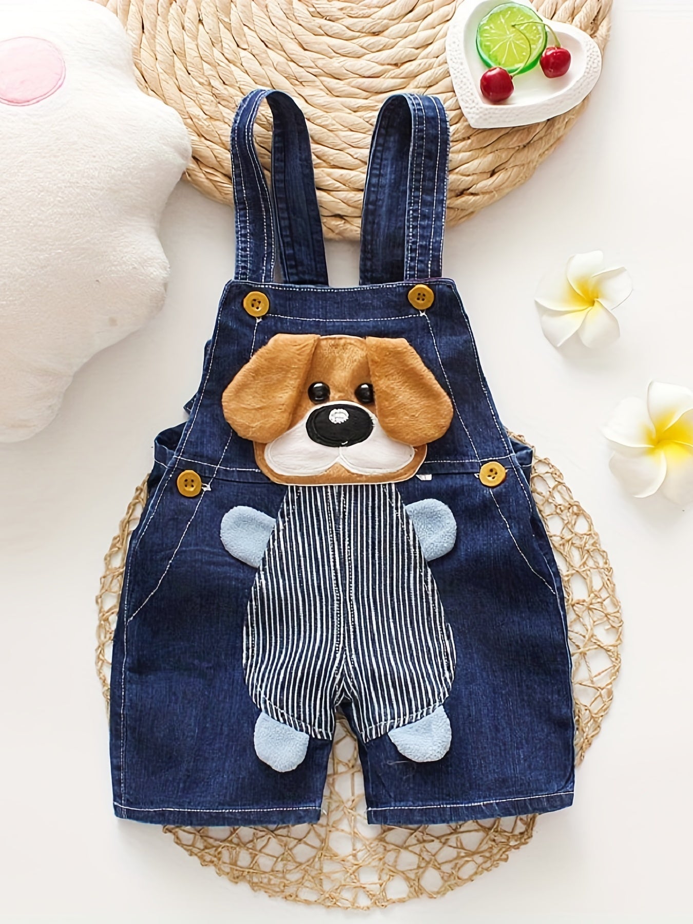 Dog Print Overalls for Baby Boys - Spring Summer Autumn