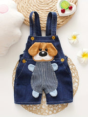Dog Print Overalls for Baby Boys - Spring Summer Autumn