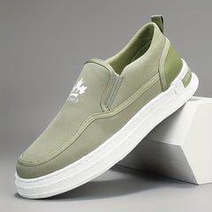 Men's Breathable Slip On Canvas Shoes Casual Flats For Walking Jogging